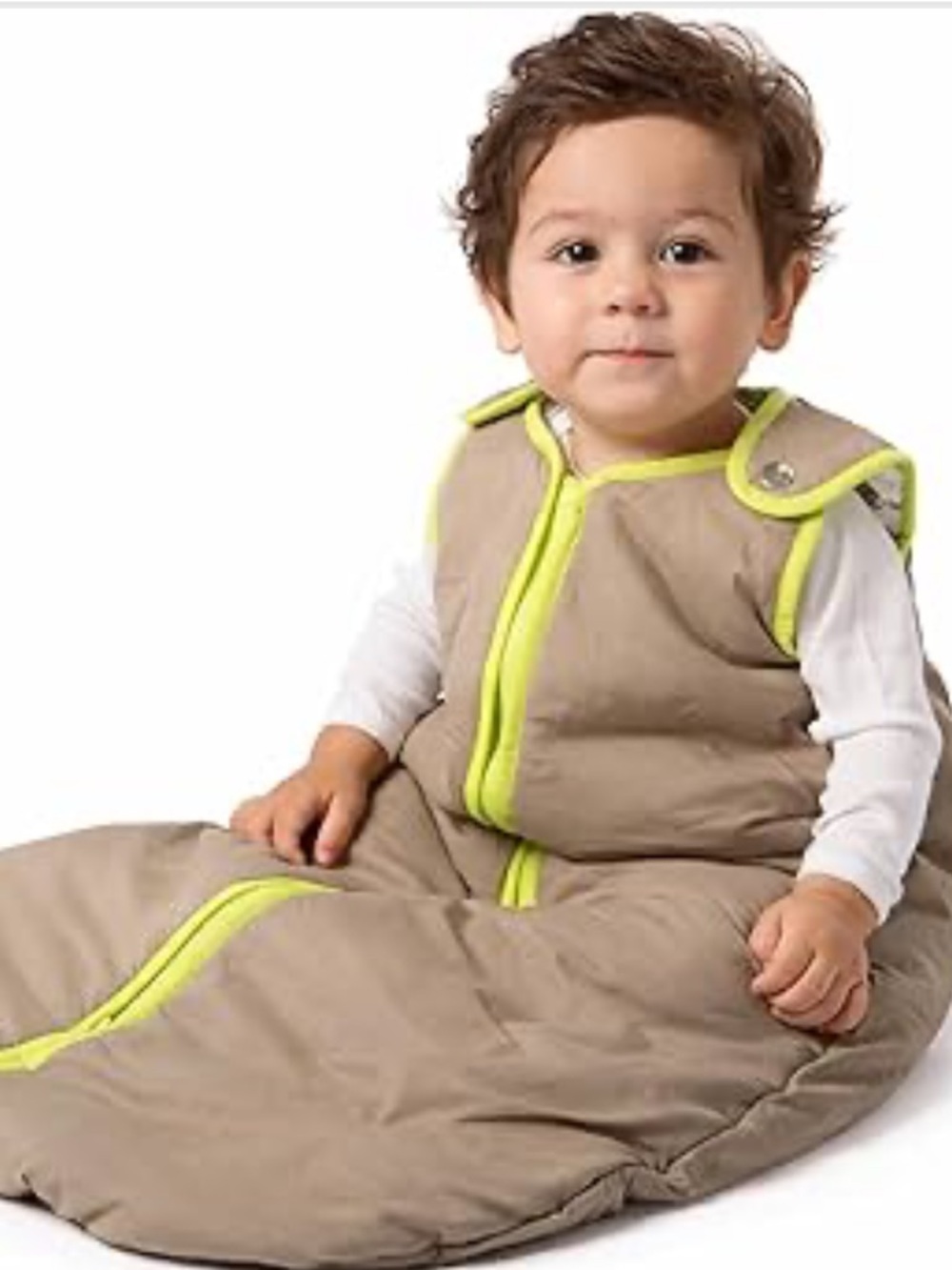 Baby Deedee Sleep Nest Sleeping Sack, Warm Baby Sleeping Bag khaki zip up